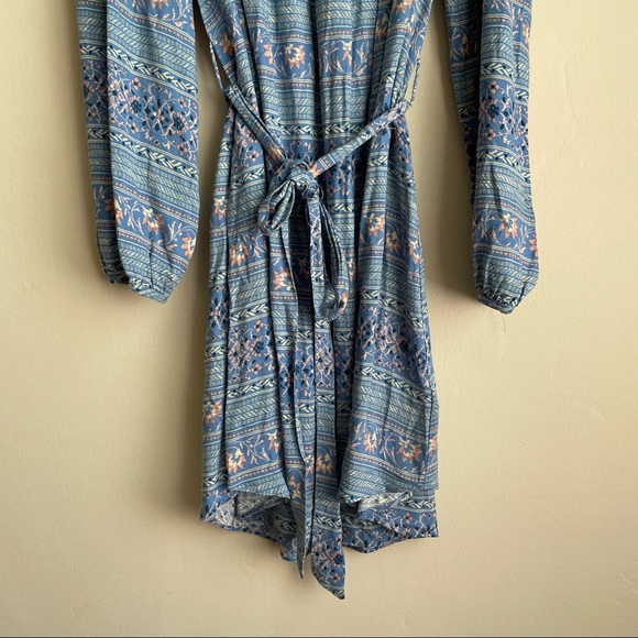 WAYF Blue Off The Shoulder Dress - Picture 4 of 7